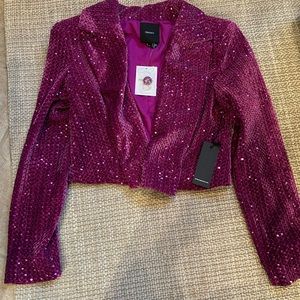 NWT! Forever 21 cropped sparkly jacket size small
